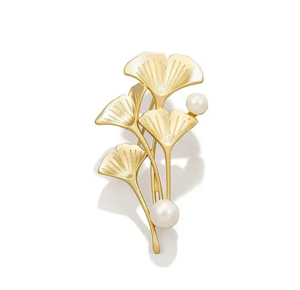 Elegant Gold Color Rose Flower Brooches - Image 23