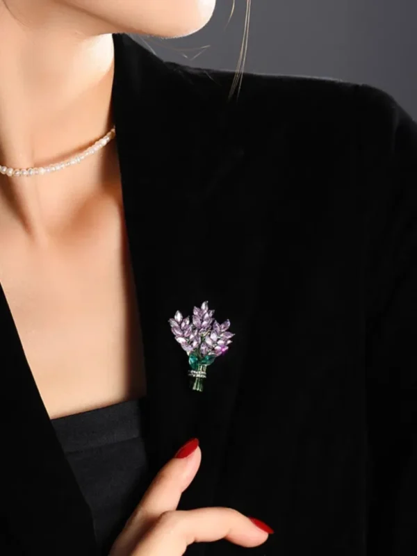 Exquisite Purple Lavender Brooch - Image 3