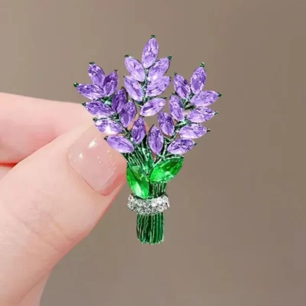 Exquisite Purple Lavender Brooch - Image 5