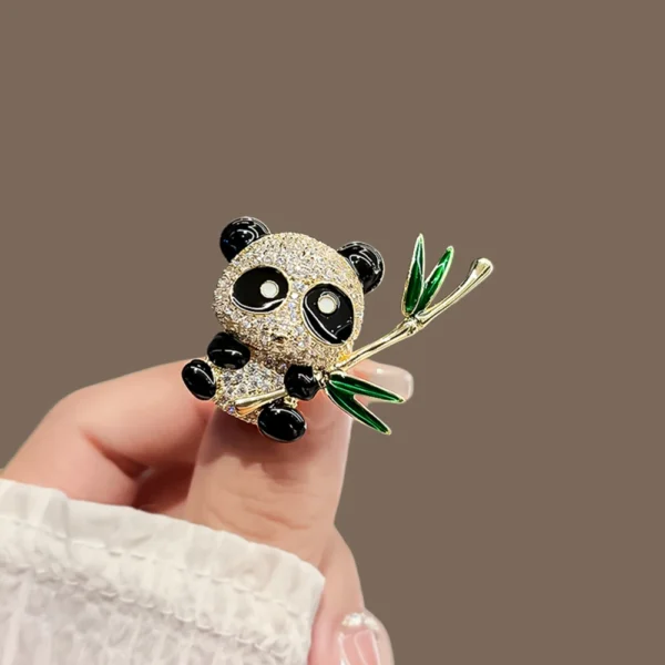 Panda Bamboo Enamel Lapel Pin Brooch - Image 4