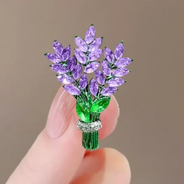 Exquisite Purple Lavender Brooch