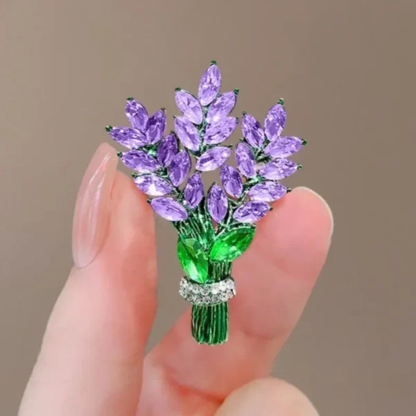 Exquisite Purple Lavender Brooch - Image 4