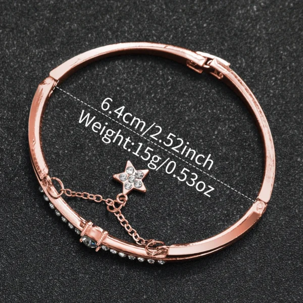 2PCS/Set Fashion Flower Dial Women's Watch Magnet Buckle Mesh Band Quartz Watches Star Bracelet Set(Without Box) - Image 6