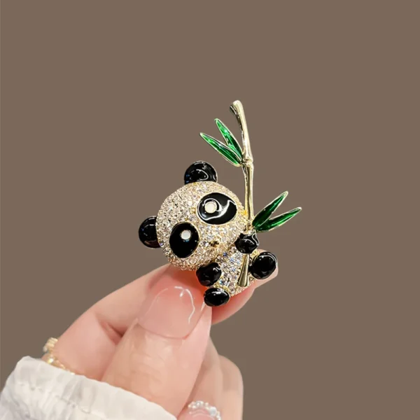 Panda Bamboo Enamel Lapel Pin Brooch - Image 6